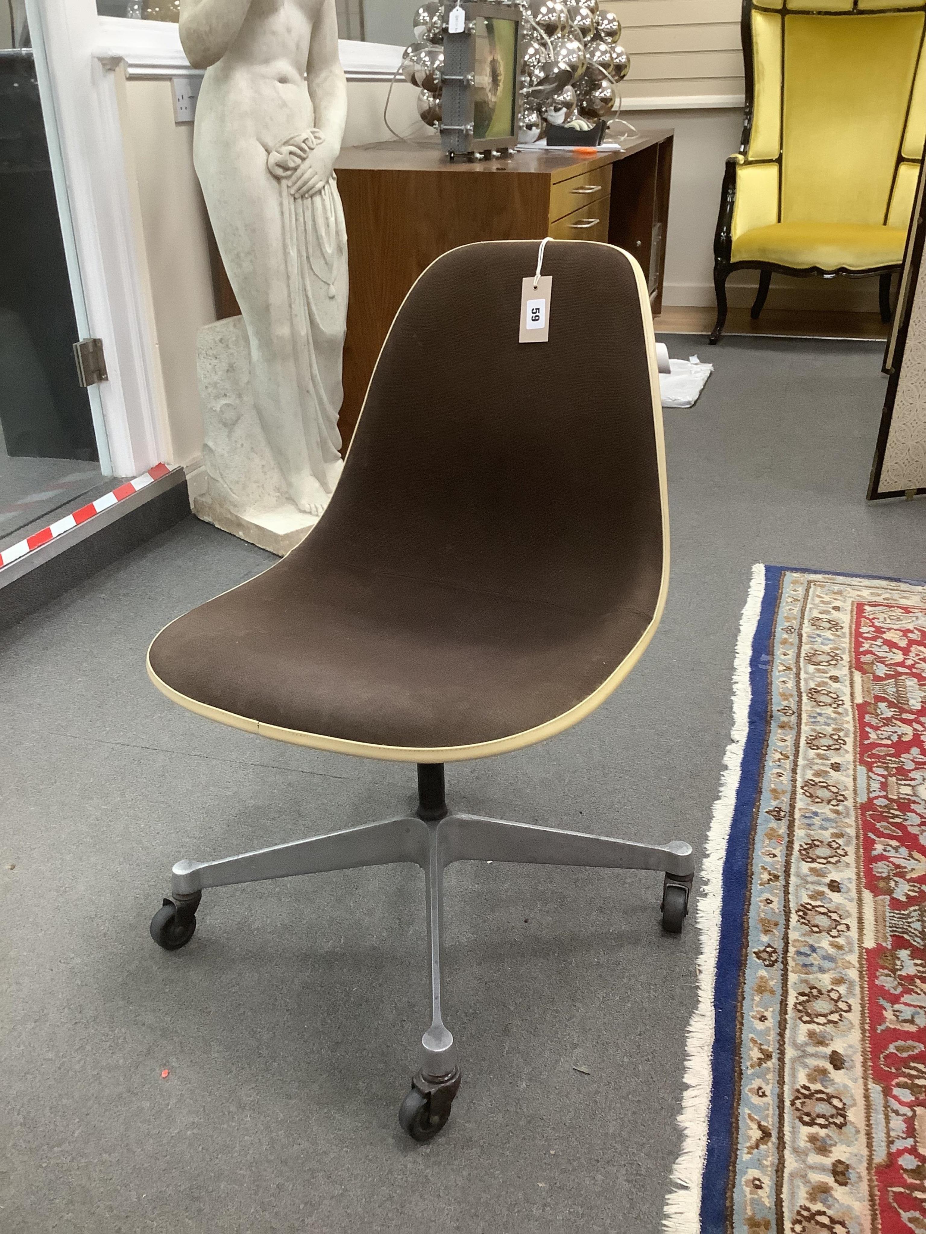 A Herman Miller swivel chair, width 47cm, height 75cm. Condition - fair